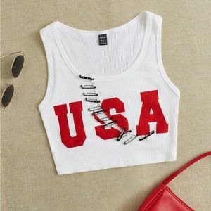 USA Crop Top Size XS